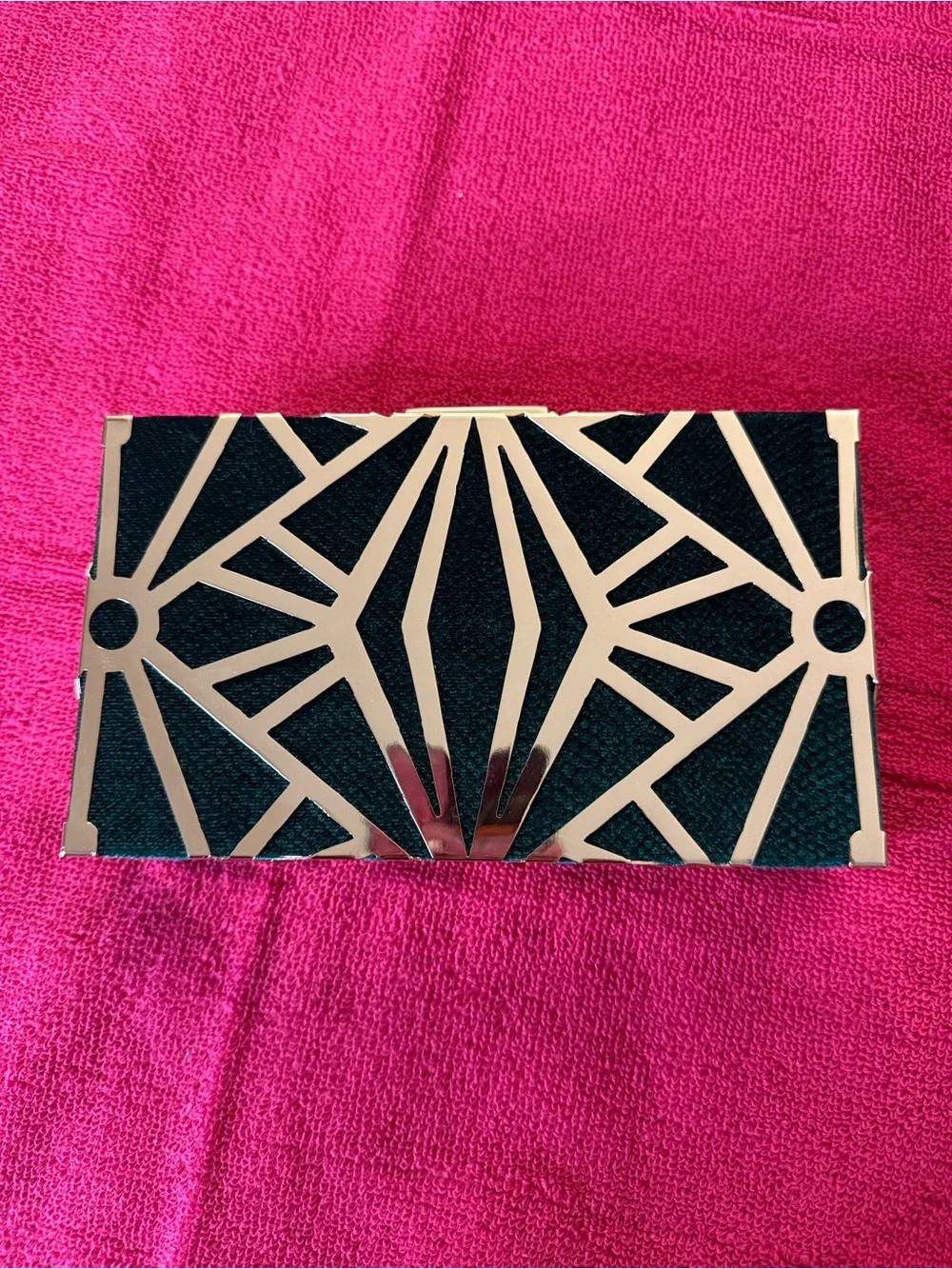 Verde and Gold Geometric Women's Clutch Wallet